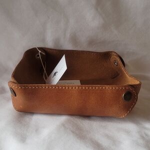 Noonday Collection Sustainable Brown Leather Collect All Tray